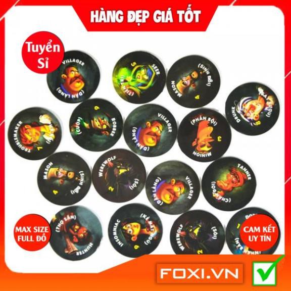 Boardgame Ma Sói One Night Ultimate Werewolf Foxi-Phiên bản Việt Hóa-Bài Cao Cấp-Trò chơi trí tuệ