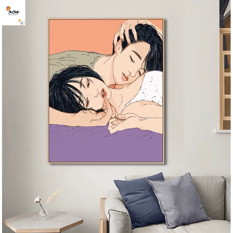 Tranh Sơn Dầu Số Hoá Cặp Đôi