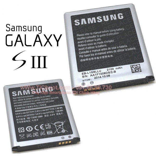 [Loại 1] Pin Samsung Galaxy S3 Quốc Tế EB-L1G6LLU 2100mAh