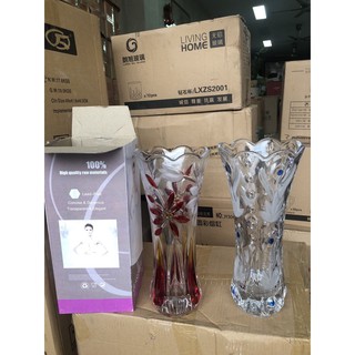 Lọ hoa thủy tinh pha lê miệng loe 35cm