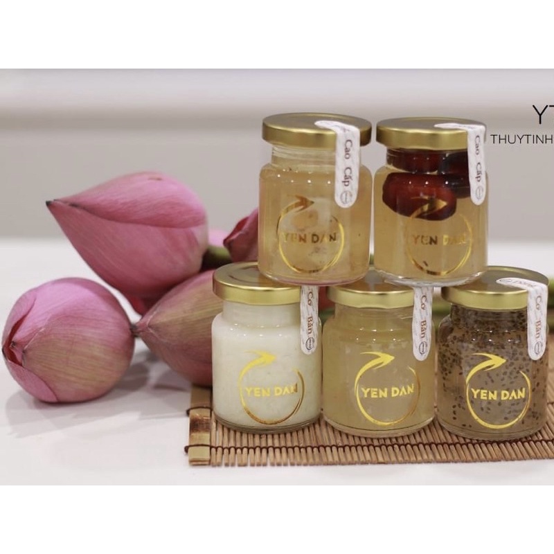 HỦ THUỶ TINH CHƯNG YẾN 75ml NẮP VÀNG