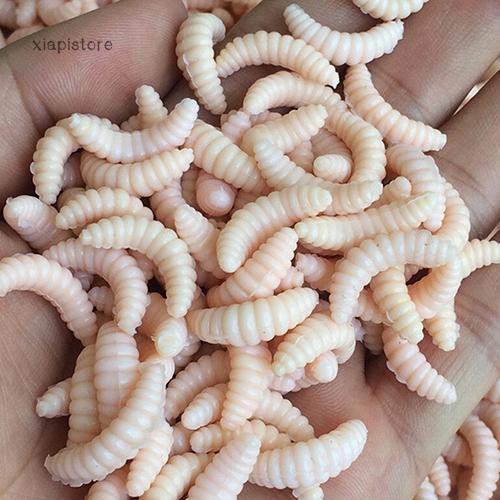 Bộ 50 miếng mồi câu cá hình ấu trùng