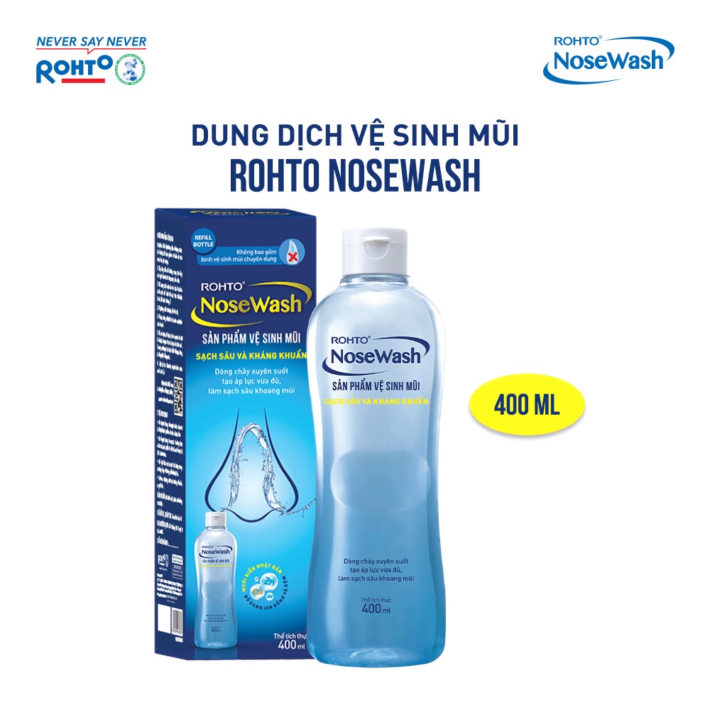 Dung dịch vệ sinh mũi Rohto NoseWash (Bình thay thế) 400ml