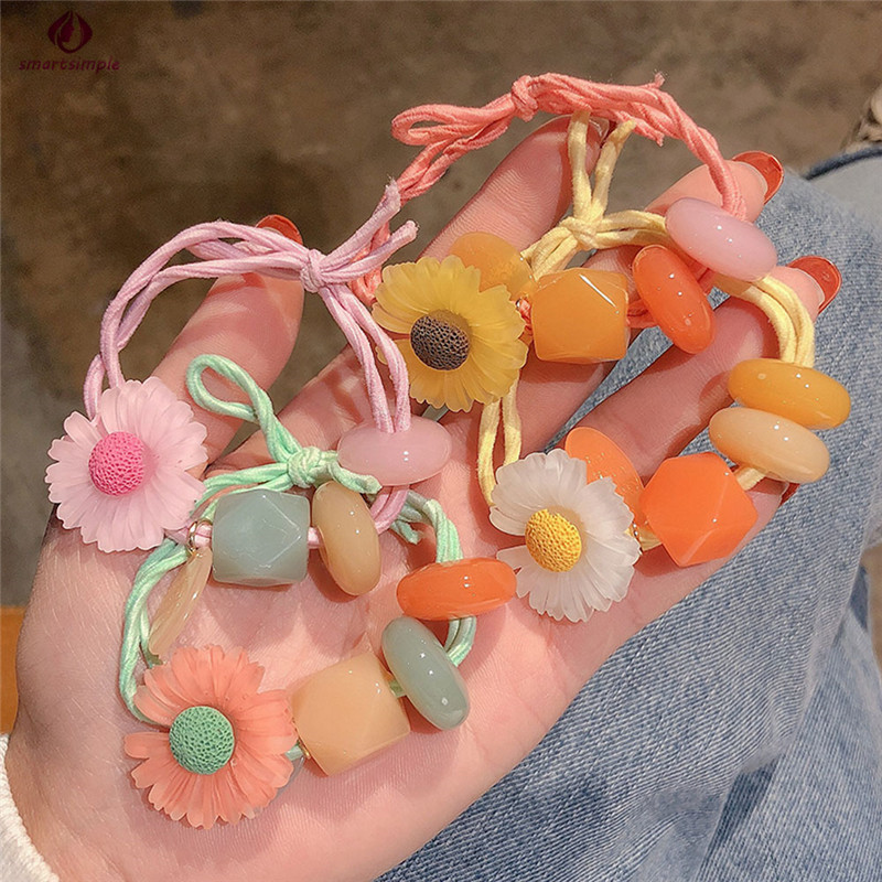 Dây Buộc Tóc Hình Bông Hoa Dễ Thương Cho Nữ