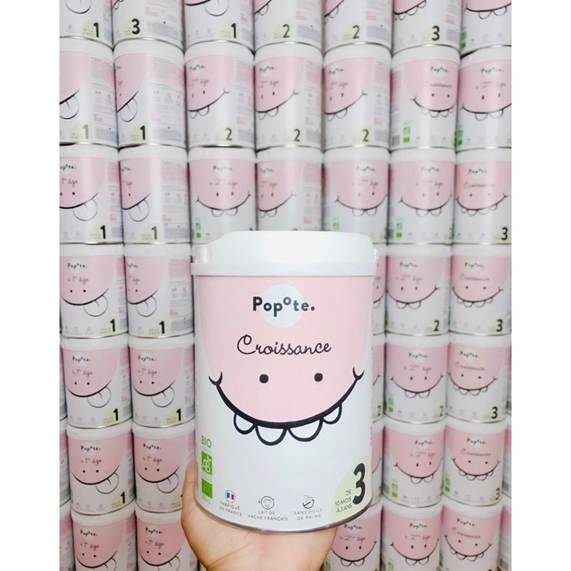 Sữa hữu cơ Popote bebe 800gr đủ số 1,2,3 nội địa Pháp hàng Air cargo