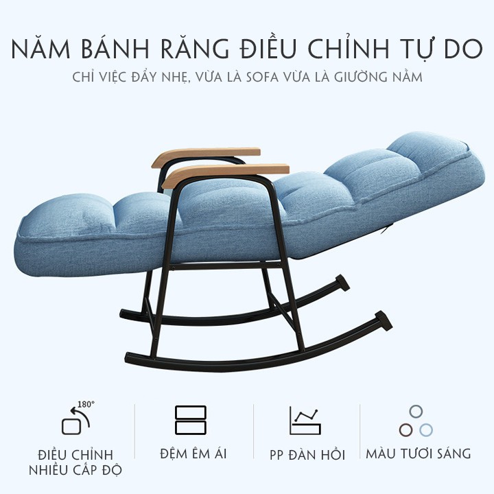 Ghế Sofa Bập Bênh Thư Giãn Chất Lượng Cao 2021 - Ghế Bập Bênh Thư Giãn Phong Cách Bắc Âu