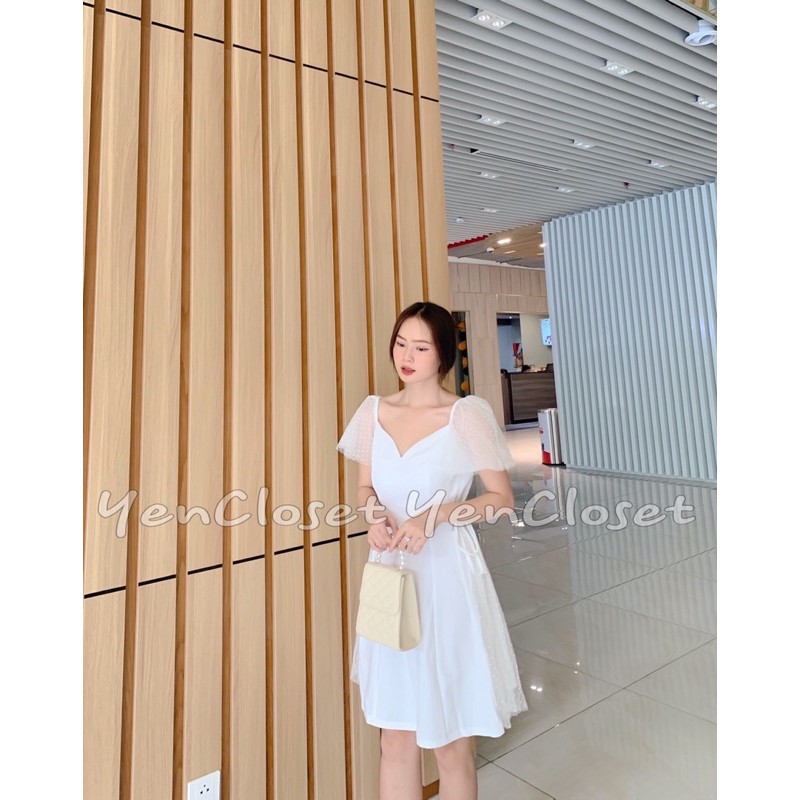 HÌNH CHÍNH CHỦ- Đầm xoè phối lưới xinh xắn