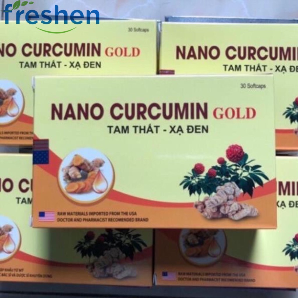Nano Curcumin Gold Tam thất xạ đen - hết đau dạ dày tá tràng (hộp 30 viên nang mềm)