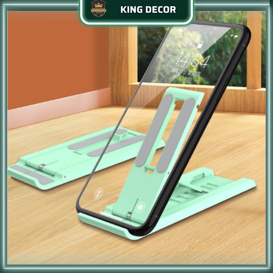Giá để điện thoại cầm tay có thể gấp gọn, King Decor vật liệu làm bằng nhựa nhiều màu sác lựa chọn