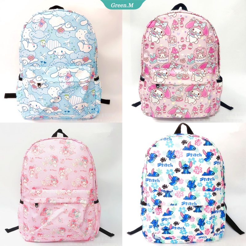 Ba Lô Đi Học Họa Tiết Hoạt Hình Sanrio My Melody Hello Kitty Cinnamoroll Thời Trang Giản Dị Làm Quà Tặng Cho Trẻ Em