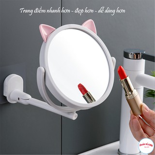 Gương Gắn Tường Xoay 360 Độ Tai Mèo Cute Mẫu Mới Siêu HOT - 00787 thumbnail