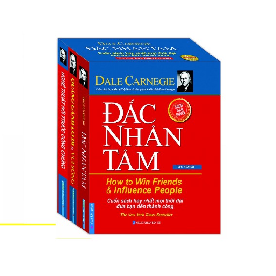Sách - Combo 3 cuốn (Đắc nhân tâm, Quẳng gánh lo đi &amp; vui sống, Nghệ thuật nói trước công chúng)