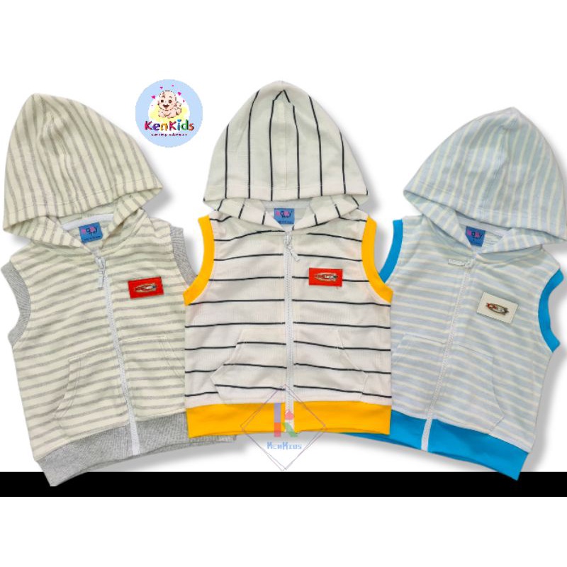 Áo khoác ghi lê có nón bé trai - BabyWear