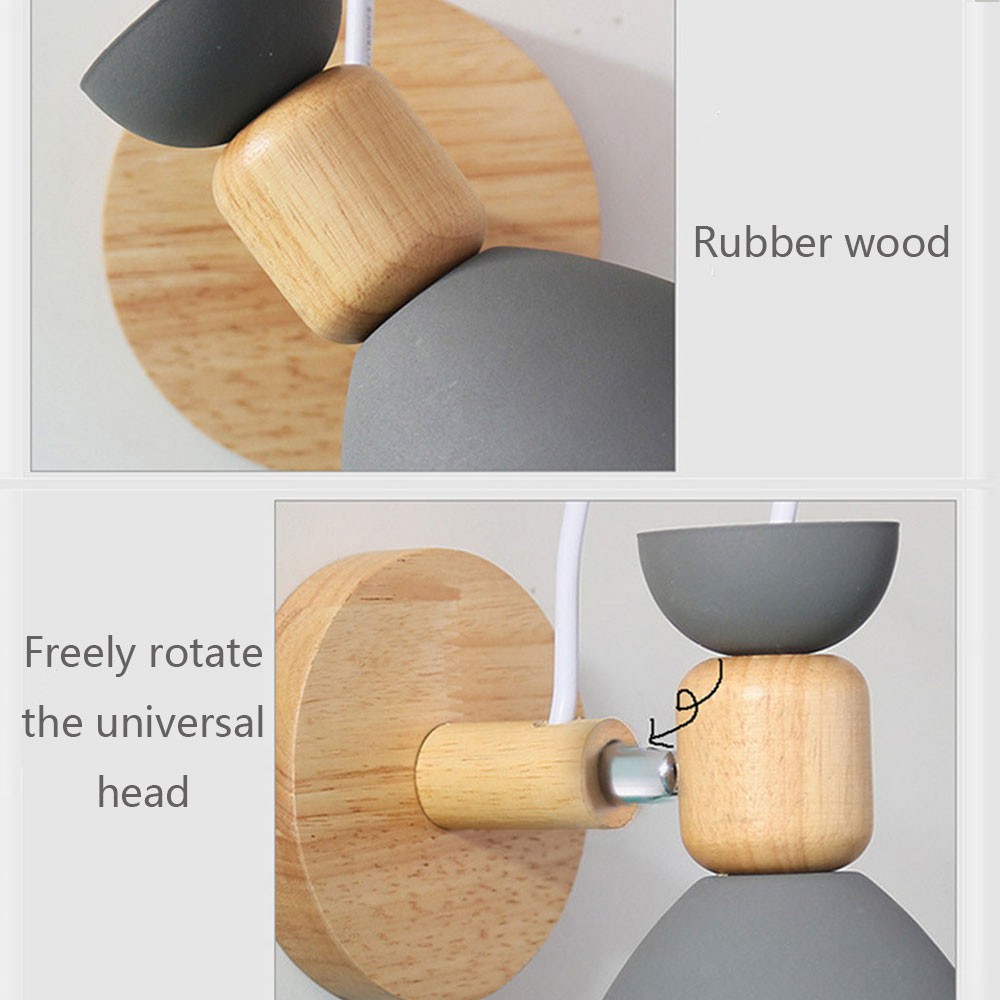 Đèn Led Gắn Tường Bằng Gỗ Thiết Kế Đơn Giản Sáng Tạo