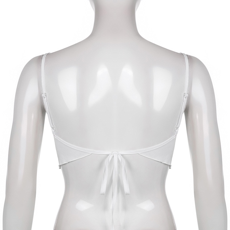 DUNEA Áo Ống Hở Lưng Thiết Kế Dễ Thương Thời Trang Cho Nữ