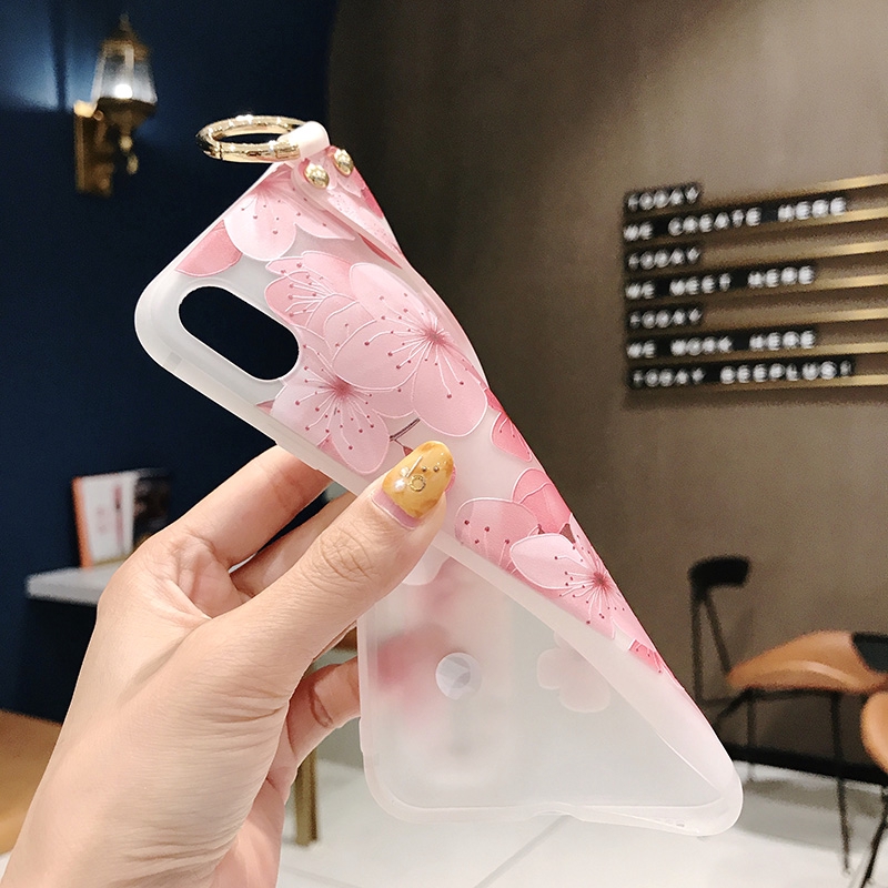 Ốp lưng TPU mềm in hoa kèm dây đeo dành cho Realme 6 C11 C3 C2 5 5i OPPO A31 A91 A5 A9 2020 K3 A1K F7 F9 F11 Pro A83 F1s F5 A7 A5s A3s A37 A57 A71 | BigBuy360 - bigbuy360.vn