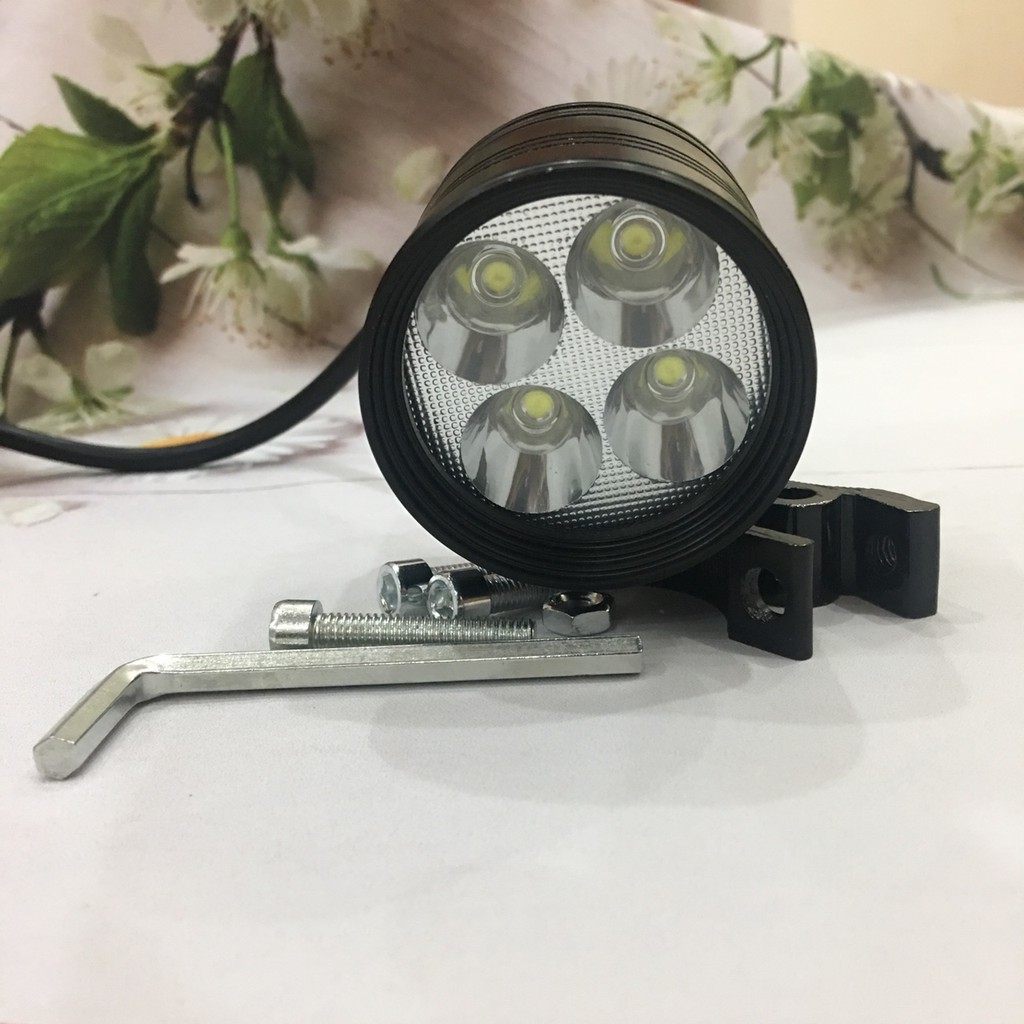 Đèn Led  L4 gắn cho xe máy xe đạp điện-Đèn trợ sáng xe máy