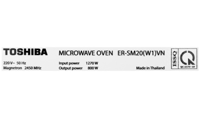 Đĩa lò vi sóng TOSHIBA ER-SM20(W1)VN