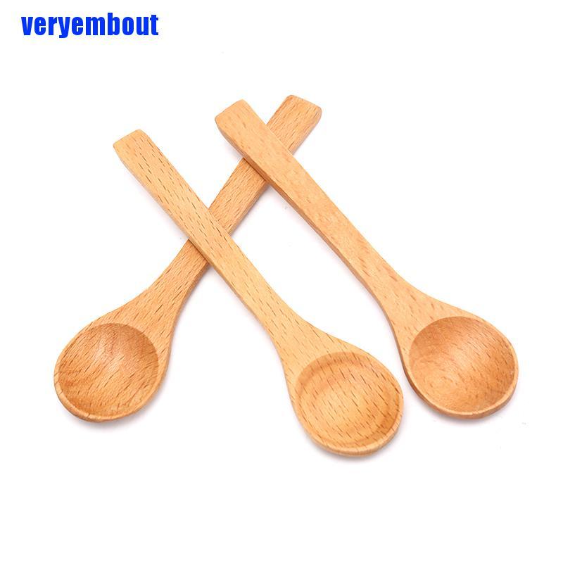 1 Muỗng Gỗ Tre Tròn Uống Trà, Cà Phê, Muối