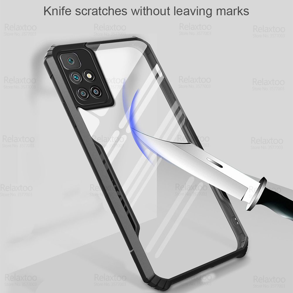 Ốp điện thoại acrylic trong suốt cho Xiaomi Redmi 10 Redme Red Me Note 10 Pro 10s Note10 S 10Pro Redmi10