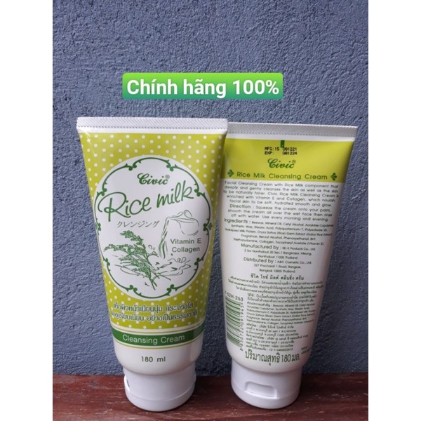 Sữa rửa mặt gạo Civic Rice Milk Thái Lan Hàng Chuẩn