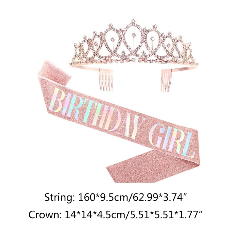 Vương Miện Đính Đá Lấp Lánh Dùng Trang Trí Tiệc Sinh Nhật Cho Nữ