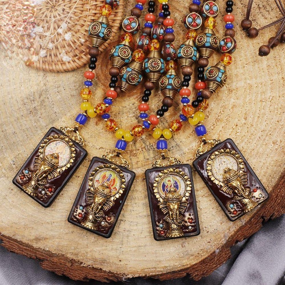 ANEMONE Vòng cổ Mặt Tượng Phật Thangka Độc Đáo Thời Trang Cho Nam Nữ