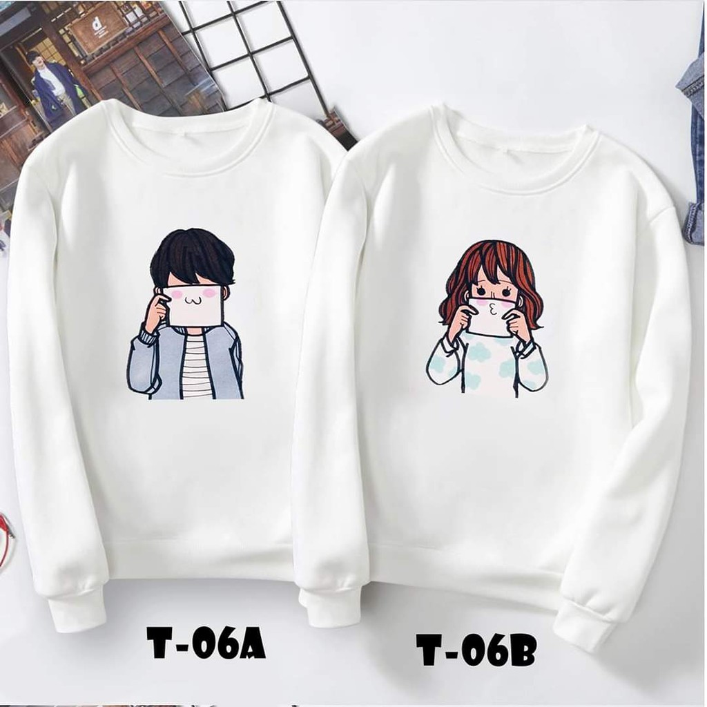 ÁO NỈ TAY DÀI CẶP ĐÔI SIÊU ĐẸP