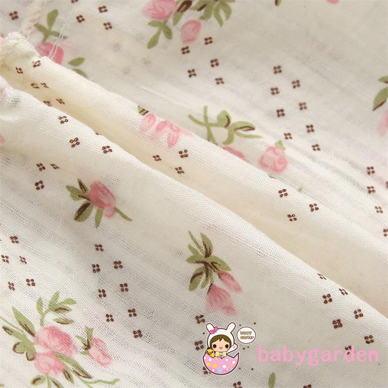 Bộ Áo Liền Quần Không Tay Co Giãn In Hoa Kèm Băng Đô Nơ Dành Cho Bé Gái 0-24 Tháng Tuổi