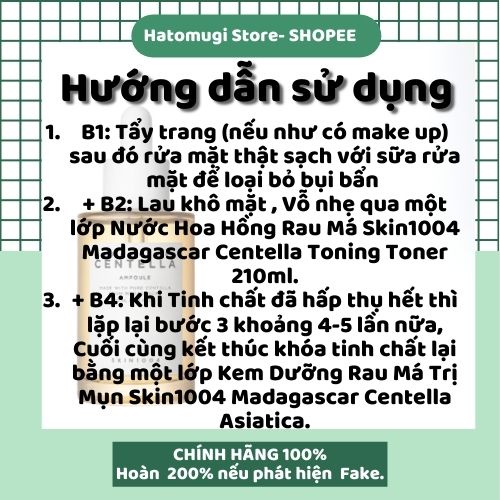 [Sạch mụn 100%_Hàng A.uth] Tinh Chất Skin1004 Madagascar Centella Ampoule Giảm Mụn Và Làm Dịu Dành Cho Da Nhạy Cảm  55ml