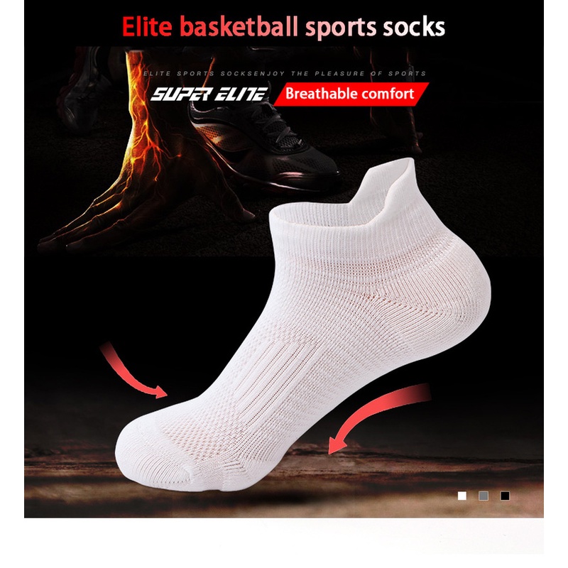 Vớ cotton cổ thấp siêu mỏng chống trượt thấm hút mồ hôi thoáng khí thoải mái cho nam và nữ