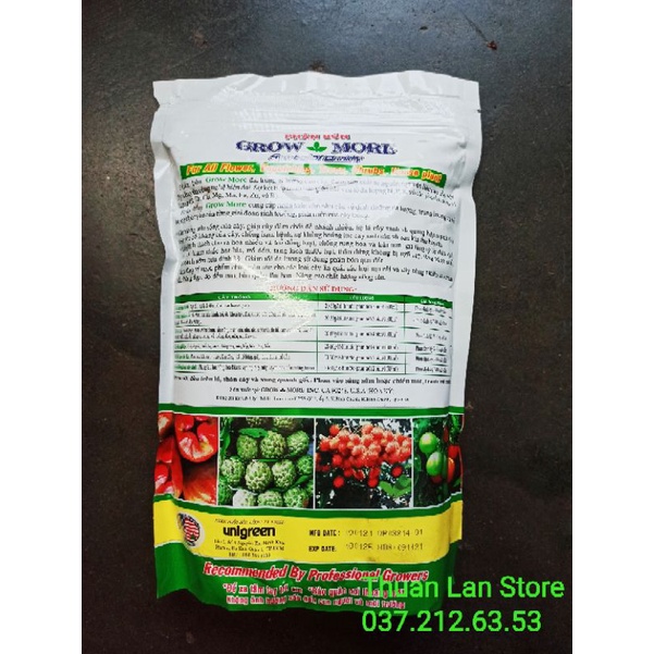 Gói 1kg Phân Bón Lá NPK 10-55-10 Grow More Giúp Ra Hoa Đồng Loạt