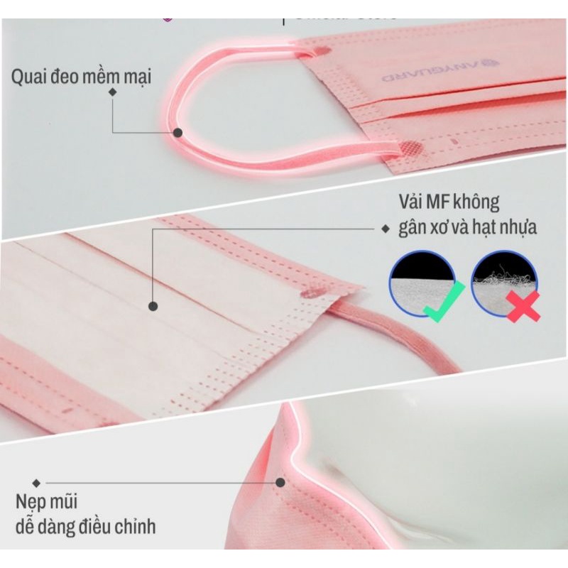 Khẩu Trang Y Tế Sense - có 10 cái 3 màu trong 1 bịch