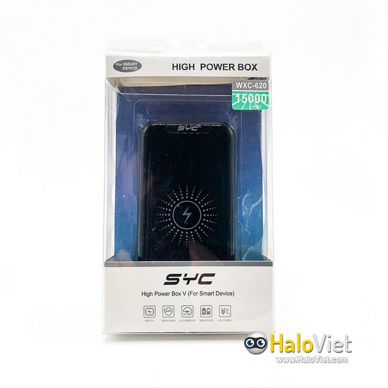 Pin sạc dự phòng không dây SYC WXC-620 15.000 mAh