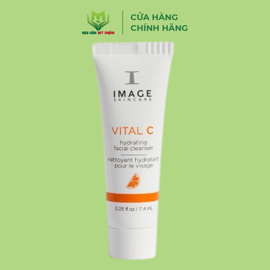 Sữa rửa mặt dưỡng ẩm và phục hồi da Image Skincare Vital C Hydrating Facial Cleanser - 7.4ml