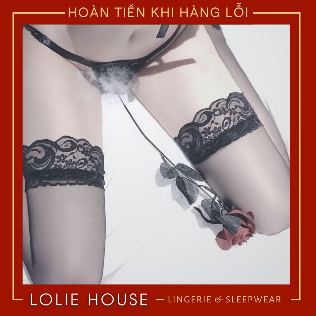 Tất đùi ren voan mỏng viền ren sexy - Tất đùi cosplay sexy LOLIE HOUSE - QT7