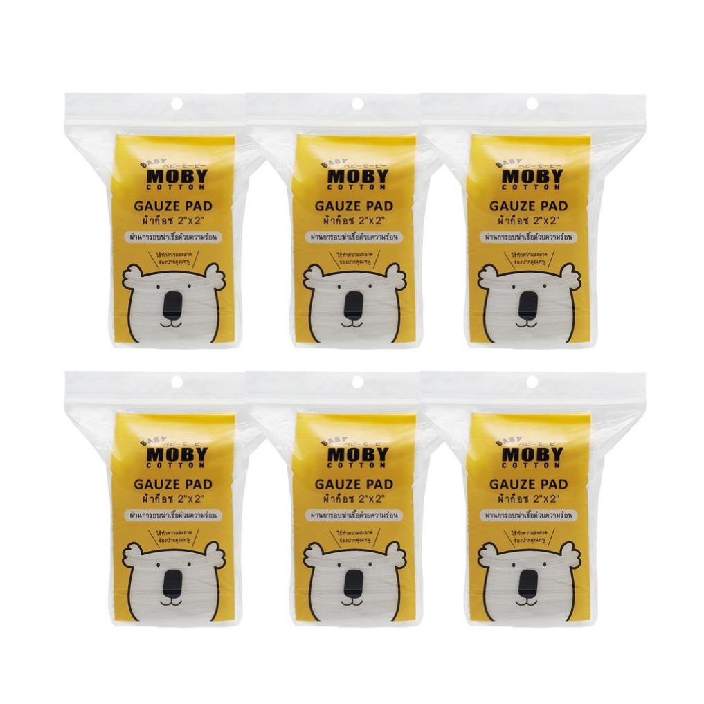 Combo 06 Gói gạc rơ lưỡi Moby (50 miếng/gói) T1122
