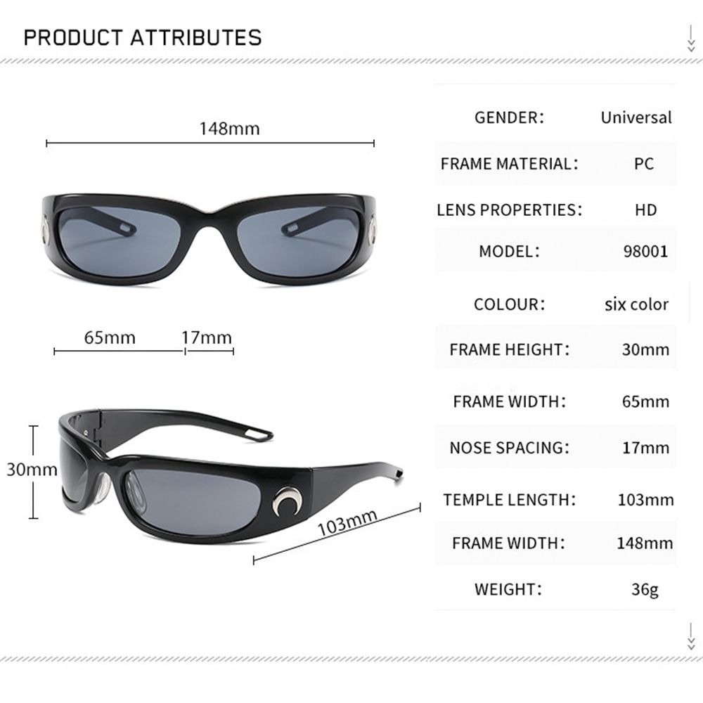 Kính Mát Tròng Mặt Trăng Chống Tia UV400 Thời Trang Sang Trọng Cho Nam Nữ