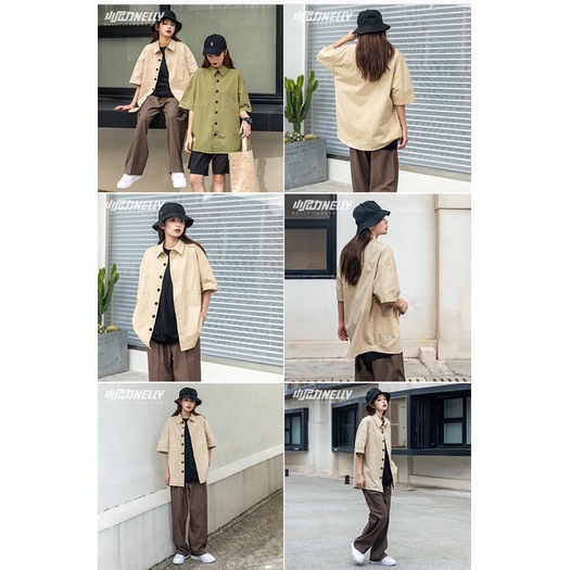 [SẴN HÀNG] Áo sơ mi đủ size NELLY 2 màu (rêu - be) | BigBuy360 - bigbuy360.vn