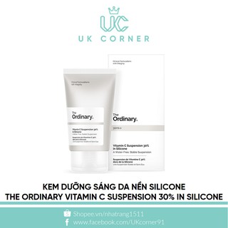 [Bill UK] Dưỡng sáng da nền silicone The Ordinary Vitamin C Suspension 30% in Silicone 30ml
