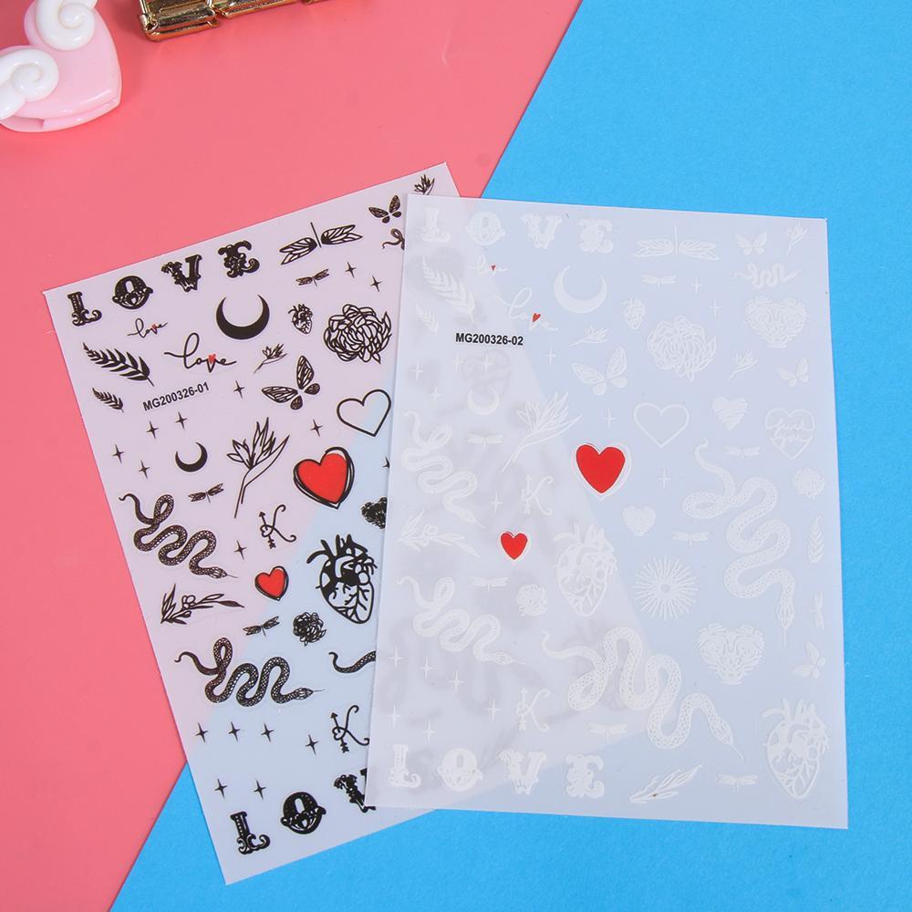 Miếng Dán Trang Trí Móng Tay Họa Tiết Hoa Bướm 3D Độc Đáo