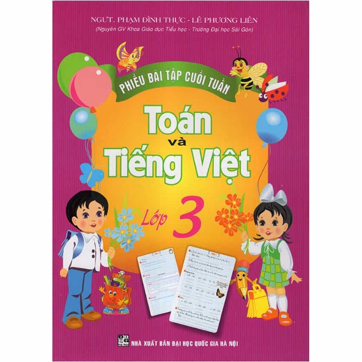 Sách - Phiếu Bài Tập Cuối Tuần Toán - Tiếng Việt Lớp 3