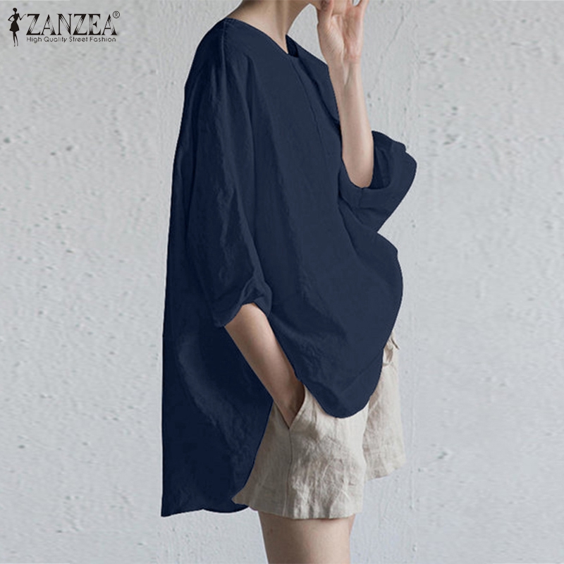 ZANZEA Áo Tay Lửng Dáng Rộng Thời Trang Quyến Rũ Dành Cho Nữ | BigBuy360 - bigbuy360.vn