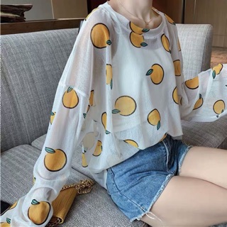 [ CÓ SẴN MẪU QUẢ CHANH ] Áo khoác mỏng đi biển