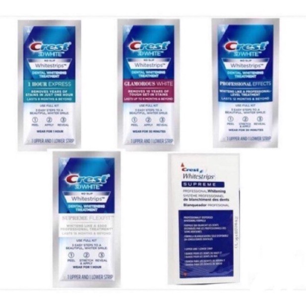 Dán trắng răng ❤ FREESHIP ❤ Miếng dán Crest 3D White [Hàng Mỹ] - Miếng dán trắng răng