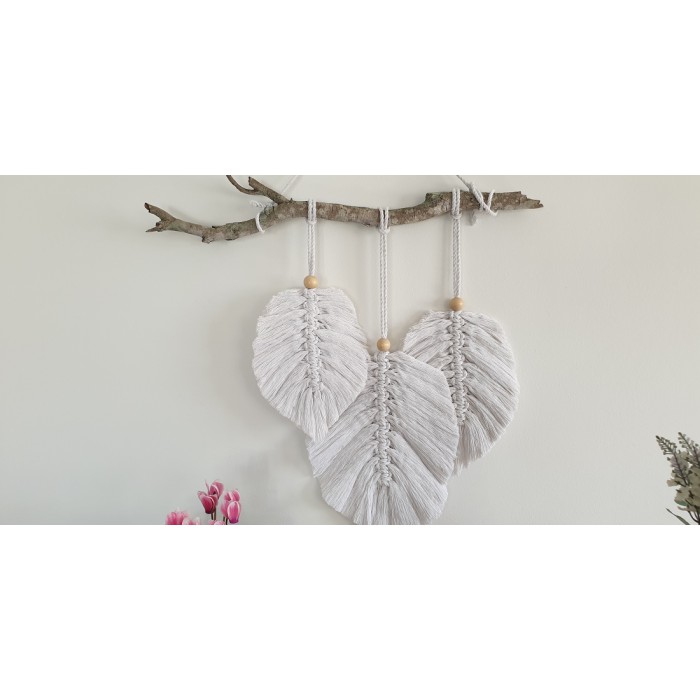 Dây thừng se macrame 1 xoắn , dây cotton- .Màu kem và màu ngà.