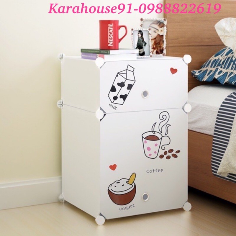 TỦ ĐẦU GIƯỜNG- TỦ NHỰA GHÉP 2 TẦNG SIÊU HOT.
