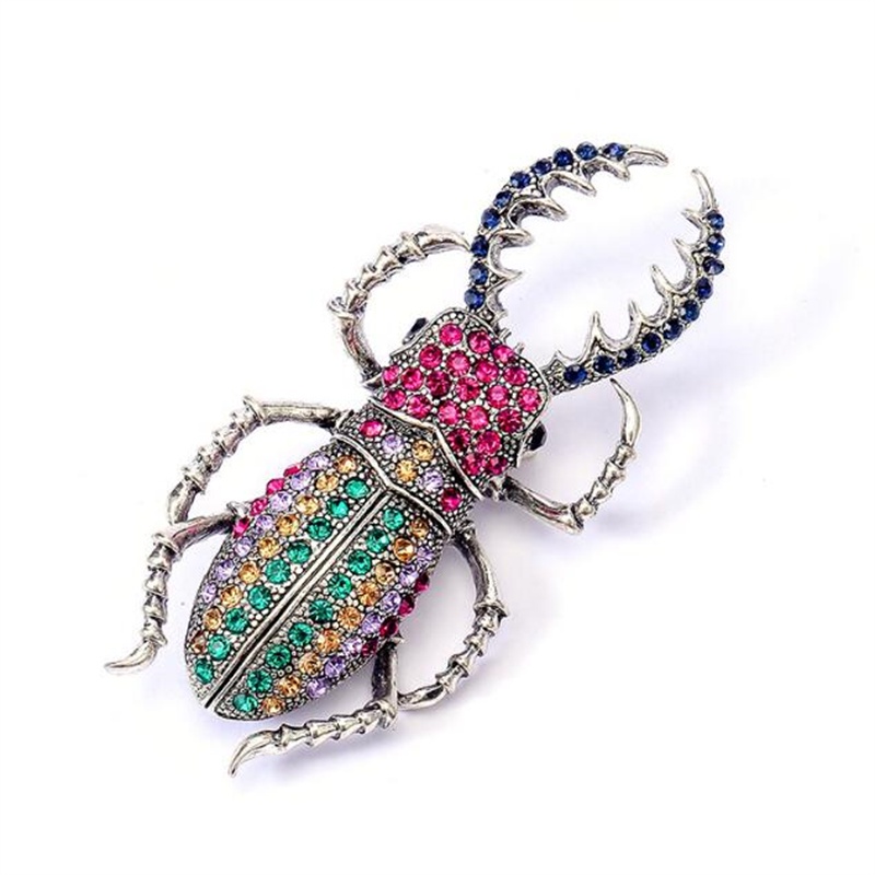 Thời Trang Ghim Cài Áo Hình Bọ Cánh Cứng Đính Đá Cá Tính