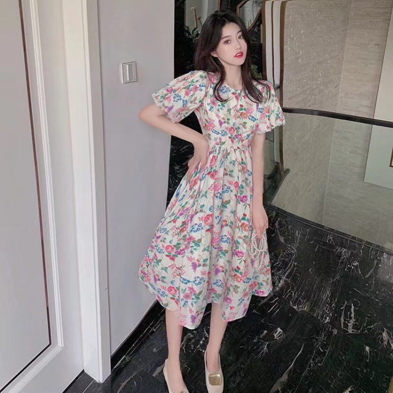 Đầm Dáng Dài Phong Cách Pháp Thời Trang Mùa Hè 2022 Plus Size Lớn Cho Nữ