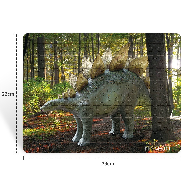 Bộ Đồ Chơi Xếp Hình Khủng Long Kỷ Jura 3 + 104 Mảnh Giáo Dục Sớm Cho Bé